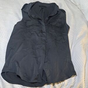 Banana Republic Charcoal Sleeveless Blouse